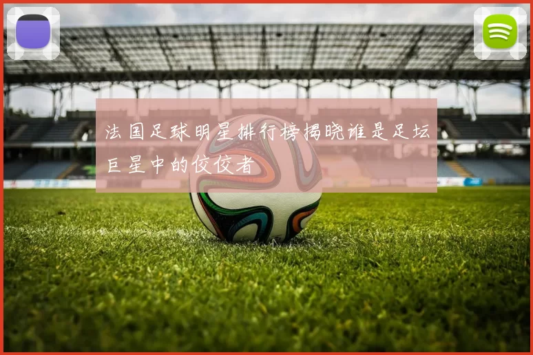 法国足球明星排行榜揭晓谁是足坛巨星中的佼佼者