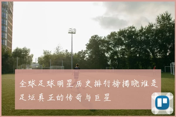 全球足球明星历史排行榜揭晓谁是足坛真正的传奇与巨星